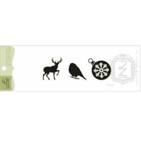 Набір штампів Олень, сніговик, кулька 3 шт. Lesia Zgharda
