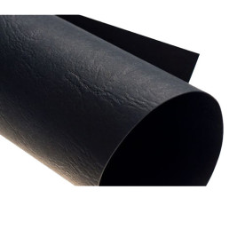 Картон с тиснением под кожу, черный, А4, 250 г/м2