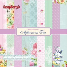 Набор скрапбумаги Полуденный чай 24 листа 15х15 см односторонний от Scrapberry's