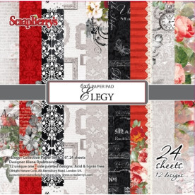 Набор скрапбумаги Элегия 24 листа 15х15 см односторонний от Scrapberry's