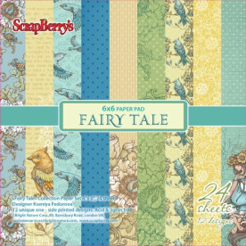 Набір скраппаперу Казка про фей 24 аркуша 15х15 см односторонній від Scrapberry's