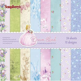 Набір скраппаперу Чарівна країна 24 аркуша 15х15 см від Scrapberry's