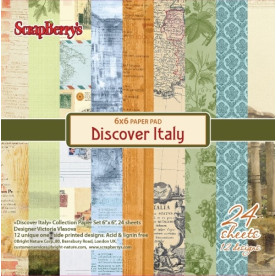 Набор скрапбумаги Итальянские каникулы 24 листа 15х15 см от Scrapberry's