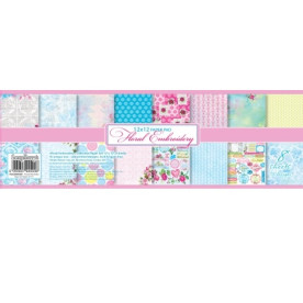 Набор скрапбумаги Цветочная вышивка 8 л. 30х30 см двустор. от Scrapberry's