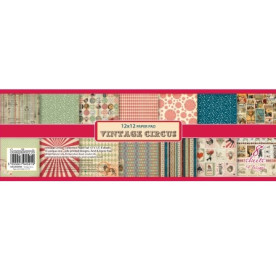 Набір скраппаперу Старий цирк 8 листів 30х30 см двосторонній від Scrapberry's