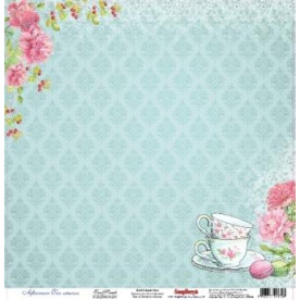 Односторонняя скрапбумага Полуденный чай - К чаю 30х30 см от Scrapberry's