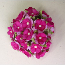 Набор из 10 декоративных цветков Sweetheart ярко розового цвета, 15 мм