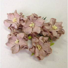 Декоративный цветок гардении коричневого цвета, 1шт, 4 см. 