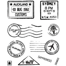 Акрилові штампи Wander - Bitsy Stamps - Air Mail, BasicGrey