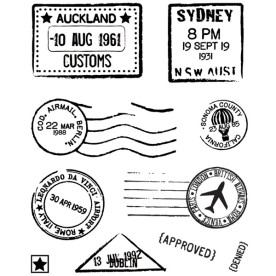 Акриловые штампы Wander - Bitsy Stamps - Air Mail, BasicGrey