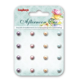 Набор брадсов кристалы "Полуденный чай" 16 шт от ScrapBerry's