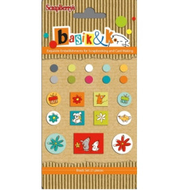 Набір брадс "Басик 5", 21 шт, ScrapBerry's