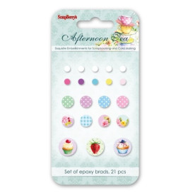 Набор брадсов "Полуденный чай", 21 шт, ScrapBerry's