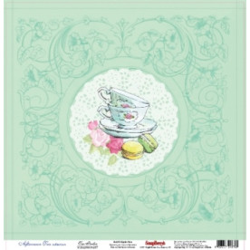 Односторонняя скрапбумага Чайная 30х30 см от Scrapberry's