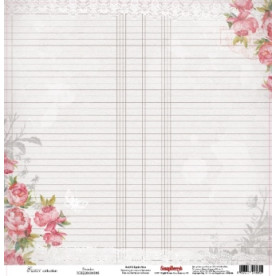 Односторонній скраппапір Півонії 30х30 см від Scrapberry's