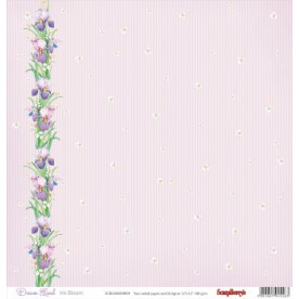 Двосторонній скраппапір Іриси 30х30 см від Scrapberry's