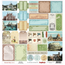 Двусторонняя скрапбумага Белла Италиа 30х30 см от Scrapberry's