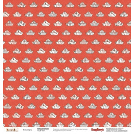 Двусторонняя скрапбумага Тельняшка 30х30 см от Scrapberry's