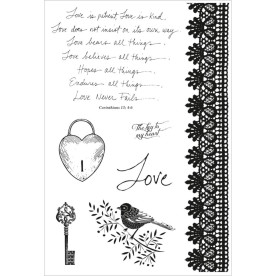 Набір штампів Key to my Heart 16x10 cm, Kaisercraft