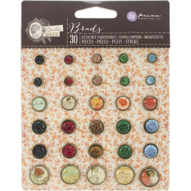 Набір брадс Bella Rouge Brads, 30 шт від компанії Prima