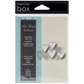 Нож для вырезания Mini Hearts от Memory Box, размер 10,5х15,5 см
