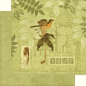 Двусторонняя бумага для скрапбукинга Birds in Paradise 30х30 см от Graphic 45