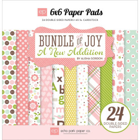 Набор бумаги Bundle Of Joy/A New Addition - Baby Girl 15х15 см,12 листов от Echo Park