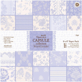 Набор бумаги French Lavender, 32 листа, 20*20 см от Papermania