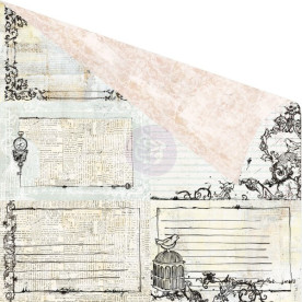 Двосторонній папір Words To Live, 30х30 см від компанії Prima