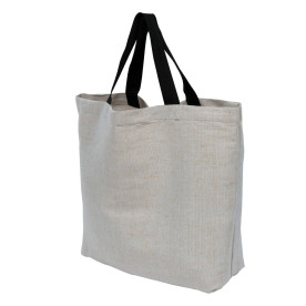 Екосумка, шопер, брезент, 60х15х49 см, ручка 56 см, 60% джут, 370 г/м2