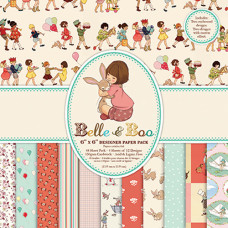 Набір паперу Belle and Boo, 15x15 см, 12 аркушів Dovecraft