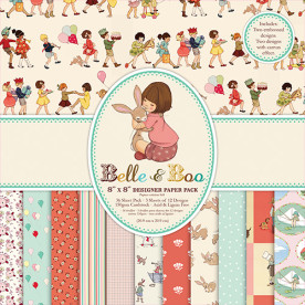 Набор бумаги Belle and Boo, 20х20 см,12 листов от Dovecraft