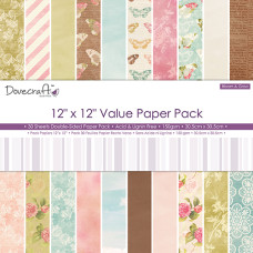 Набор бумаги Bloom & Grow Value Pack, 30х30 см,10 листов от Dovecraft