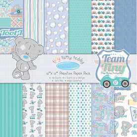 Набор бумаги Tiny Tatty Teddy Boy, 30х30 см, 12 листов от Dovecraft