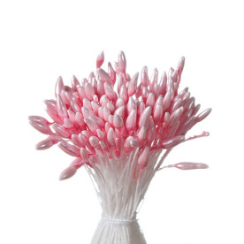 Набір перламутрових тичинок рожевого кольору, 1 мм, 30 шт від ScrapBerry's