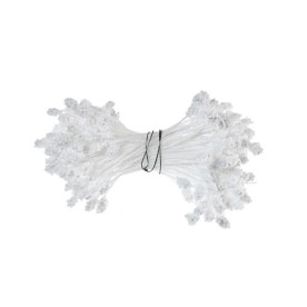 Набір перламутрових тичинок білого кольору, 3 мм, 30 шт від ScrapBerry's