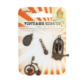 Набор металических подвесок "Старый цирк " от ScrapBerry`s
