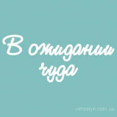 Чипборд " В ожидании Чуда", размер 38*78 мм