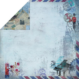 Двосторонній папір Romantic Travel, 30х30 см від Fabscraps