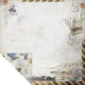 Двусторонняя бумага Travel Large 2, 30х30 см от Fabscraps