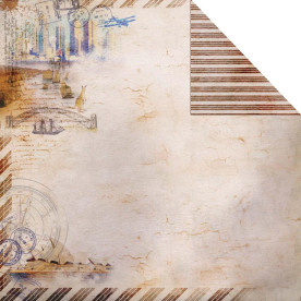 Двосторонній папір Travel Time 1, 30х30 см від Fabscraps