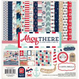 Набор бумаги "Ahoy There", 12 листов, 30*30 см от Carta Bella
