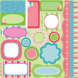 Висікання "Holly Jolly", 17 шт, розмір 30 * 30 від My Little Shoebox