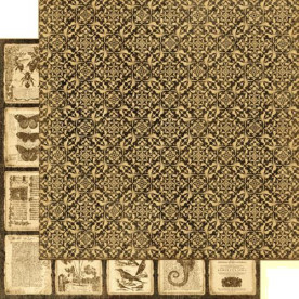 Двосторонній папір для скрапбукінгу Antiquity 30х30 см від Graphic 45