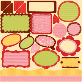 Висікання "All A Flutter", 17 шт, розмір 30 * 30 від My Little Shoebox