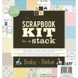 Набор скрапбумаги "Baby (Boy & Girl)" 20x20 24 листа от DCWV