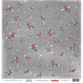 Двосторонній папір Cнегірі 30х30 см від ScrapBerry's