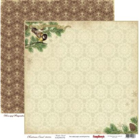 Двусторонняя бумага Зимний лес 30х30 см от ScrapBerry's