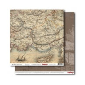 Двусторонняя бумага Навигация 30х30 см от ScrapBerry's