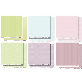 Набор скрапбумаги Симпл Лайт 6 листов 30х30 см двусторонний от Scrapberry's